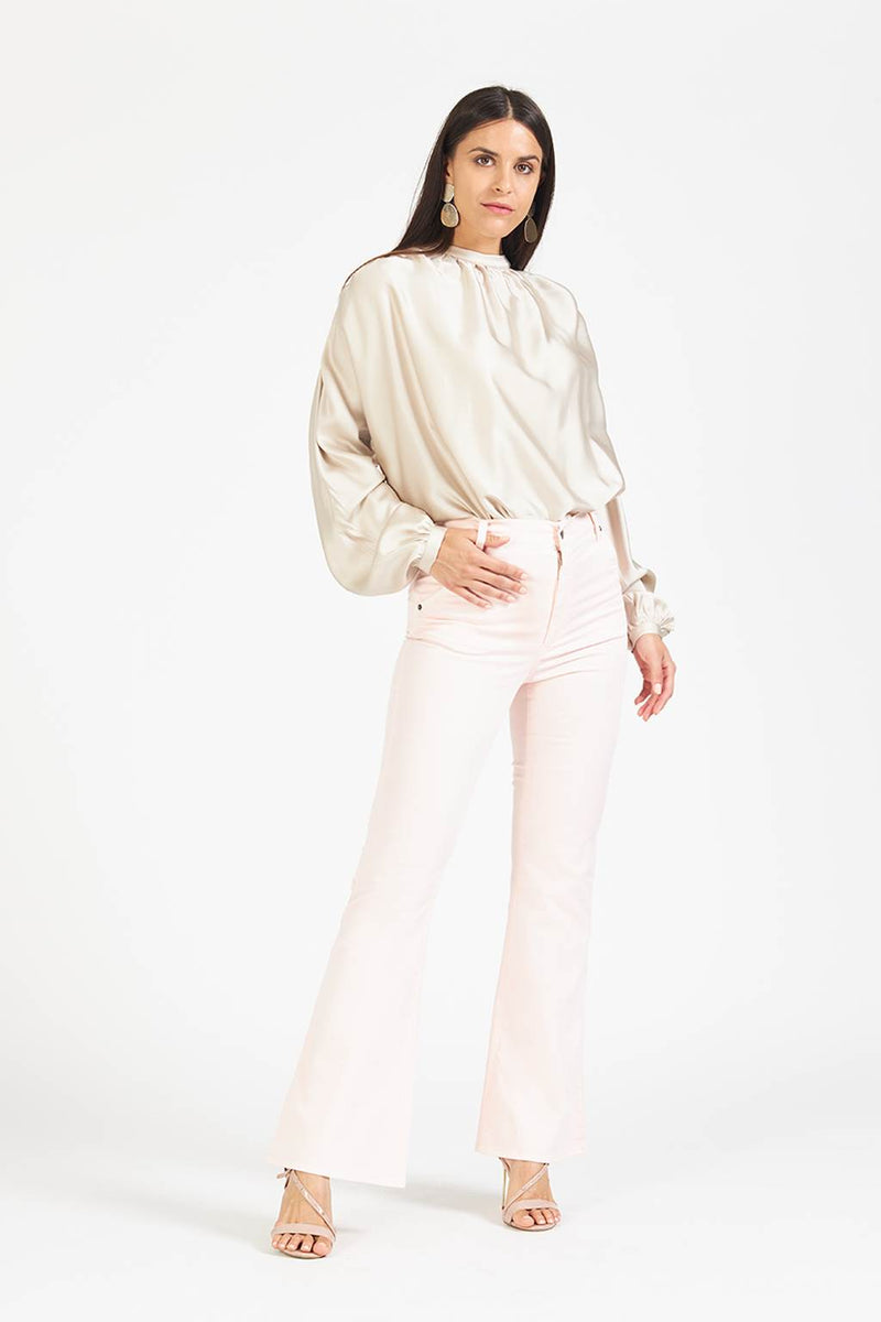 Millenee Pink flared jeans for women