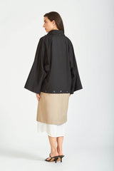 David Devant Black cape jacket for women