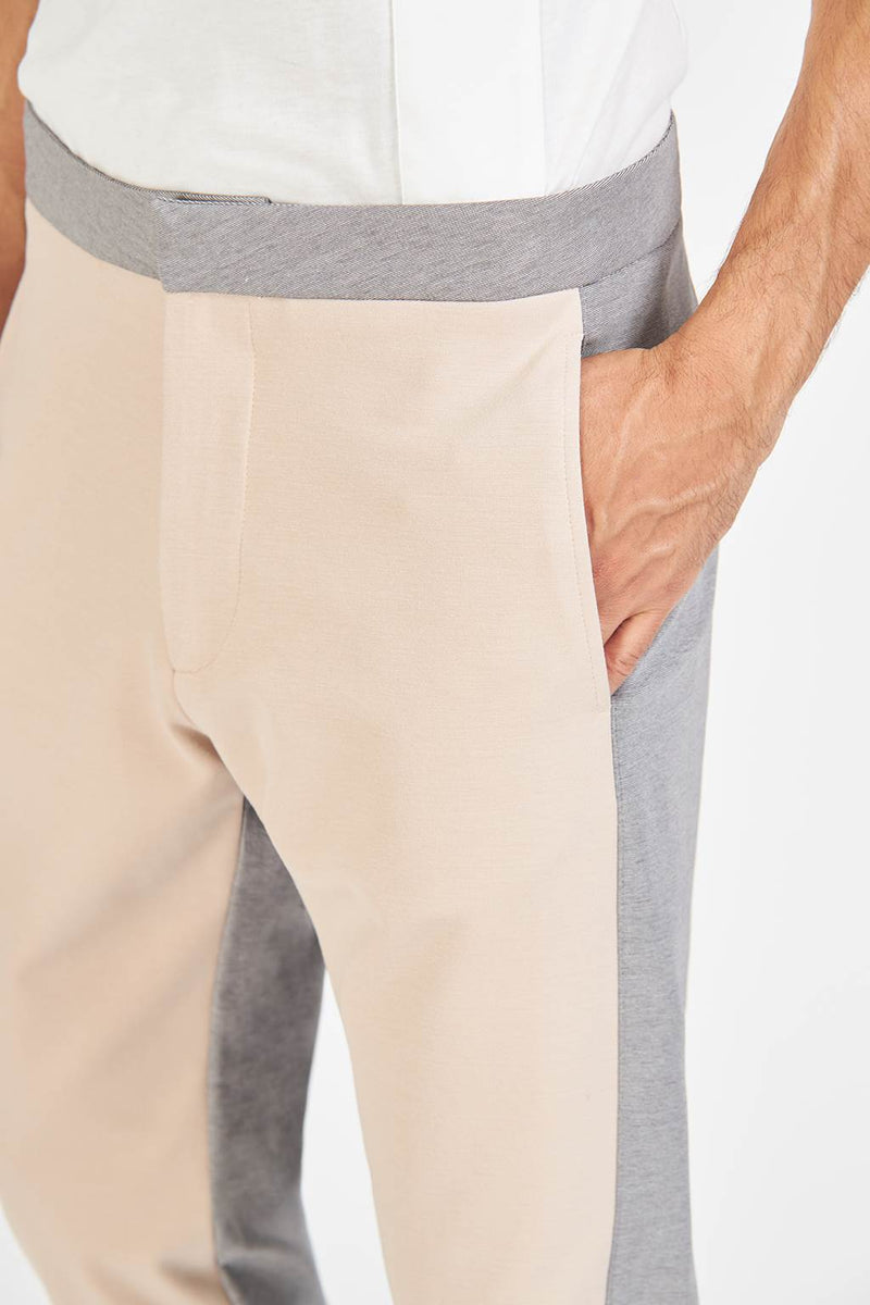 Elevating Ideas => Beige sporty chinos Trousers - BREMBATI