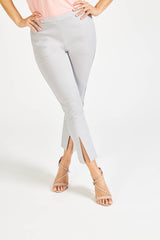Elevating Ideas => Light Gray trousers front slit Trousers - BREMBATI